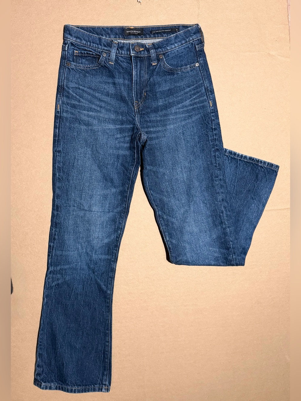 Banana Republic High Rise Relaxed Bootcut Jeans Women's 26 Medium Wash 29 Inseam